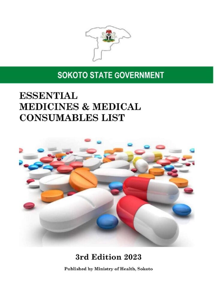 thumbnail of Sokoto Essential Medicines and Medical Consumables List 2023